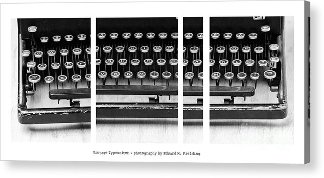 Typewriter Acrylic Print featuring the photograph Vintage Typewriter #1 by Edward Fielding