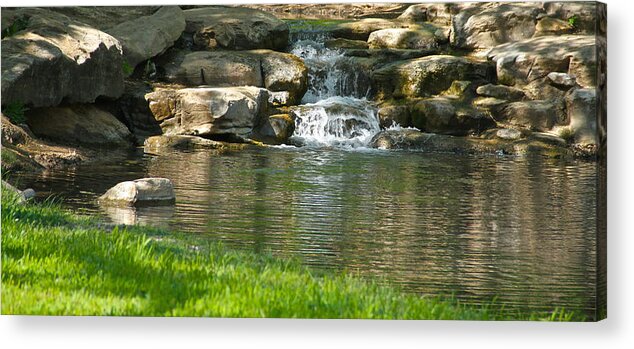 Waterfall Acrylic Print featuring the photograph A Small Fall by John Rohloff