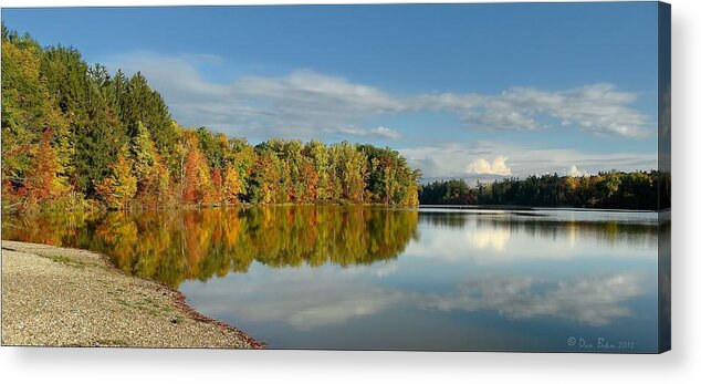 Hinkley Lake Acrylic Print featuring the photograph Autumn in Ohio by Daniel Behm