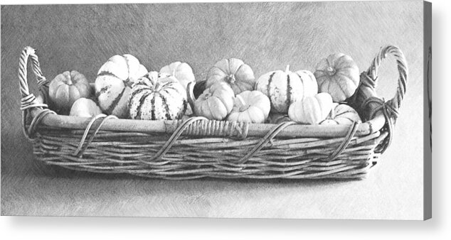 Gourd Acrylic Print featuring the photograph Basket Of Gourds by Frank Wilson