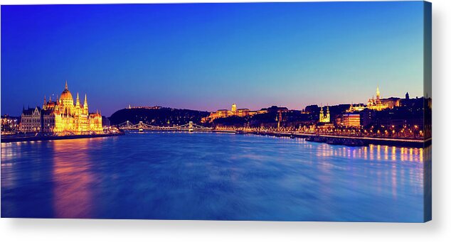 Gothic Style Acrylic Print featuring the photograph Budapest Cityscape by Ultraforma 