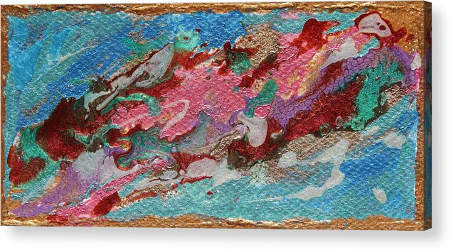 Painting Acrylic Print featuring the painting Caspian Sea Abstract Painting by Julia Apostolova
