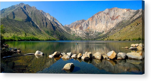 High Sierras Acrylic Print featuring the photograph Convict Lake Panorama by Lynn Bauer