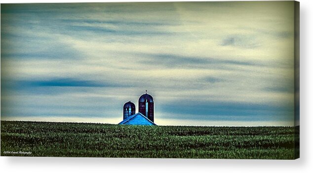 Landscape Photography Acrylic Print featuring the photograph Distant Farm by Debra Forand
