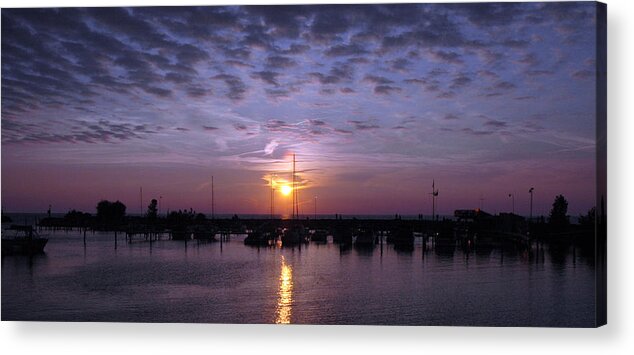 Sunset Acrylic Print featuring the photograph Dock Sunset by David Armstrong