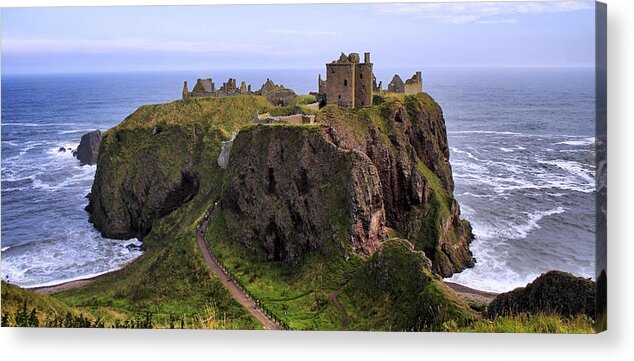 Scotland Acrylic Print featuring the photograph Dunnottar Castle Panorama by Jason Politte