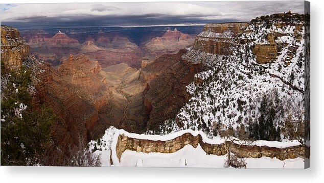 Grand Canyon Acrylic Print featuring the photograph Grand Canyon in Winter by Brad Brizek