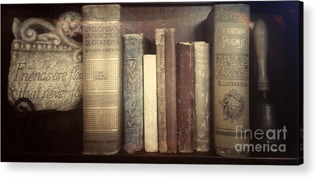 Vintage Books Acrylic Print featuring the photograph Old Friends by Karen Francis