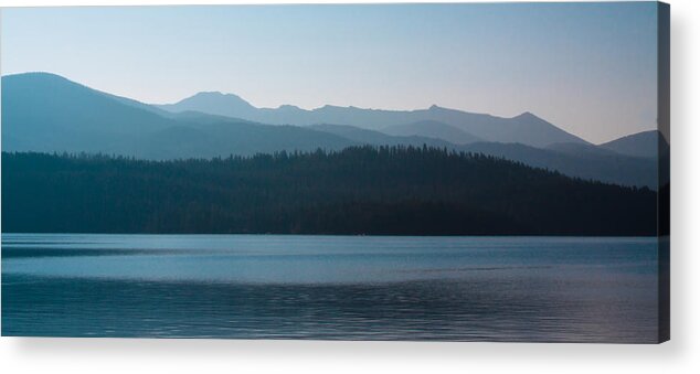 Elkins Resort Boathouse Acrylic Print featuring the photograph Priest Lake at Dawn by David Patterson