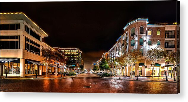 Sugar Land Town Center Acrylic Print featuring the photograph Sugar Land Town Square by David Morefield