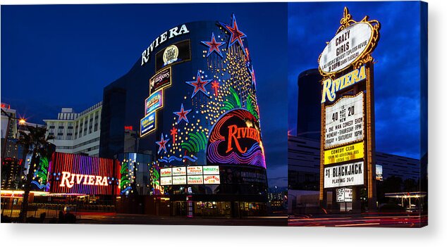 Nevada Acrylic Print featuring the photograph The Riviera 1955-2015 by James Marvin Phelps