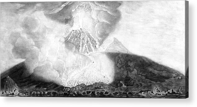 Torre Del Greco Acrylic Print featuring the photograph Vesuvius Erupting by Royal Astronomical Society/science Photo Library