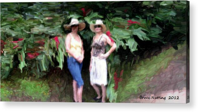 Friend Acrylic Print featuring the painting Victoria and Friend by Bruce Nutting