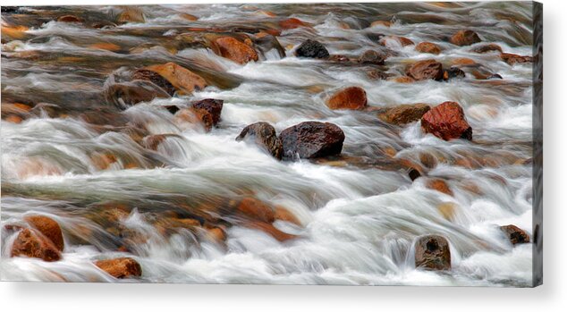 Rivers Acrylic Print featuring the photograph White Water and Rocks by Floyd Hopper