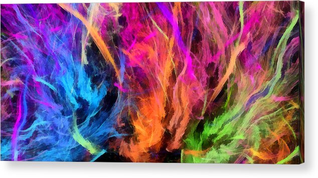 Abstract Acrylic Print featuring the digital art Liberty by RochVanh 