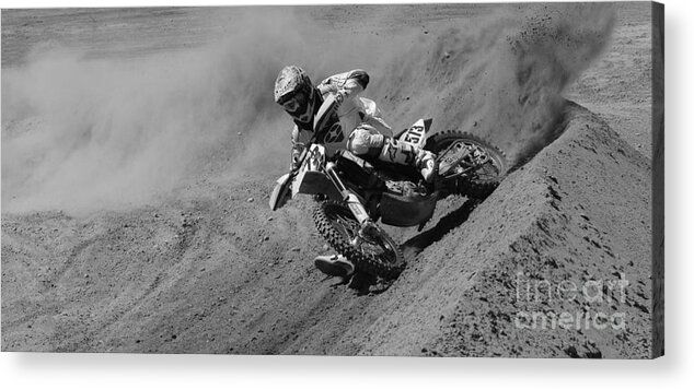 Into The Turn Acrylic Print featuring the photograph Oh What A Feeling Monochrome by Bob Christopher