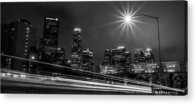 110 Freeway Acrylic Print featuring the photograph 110 Freeway Los Angeles by April Reppucci