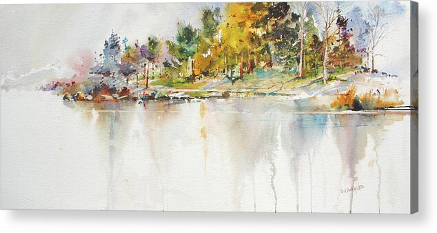 New England Scenes Acrylic Print featuring the painting Across the Pond by P Anthony Visco
