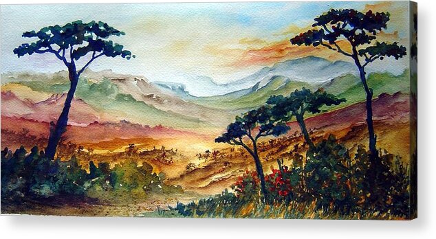 Africa Acrylic Print featuring the painting Africa by Jo Smoley