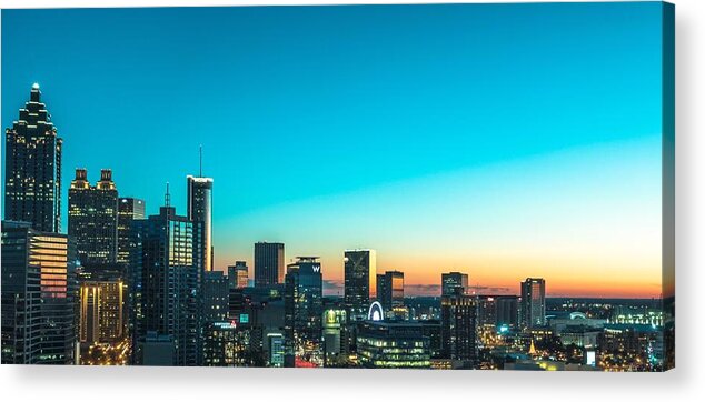 Skyline Acrylic Print featuring the photograph Atlanta Tonight by Mike Dunn
