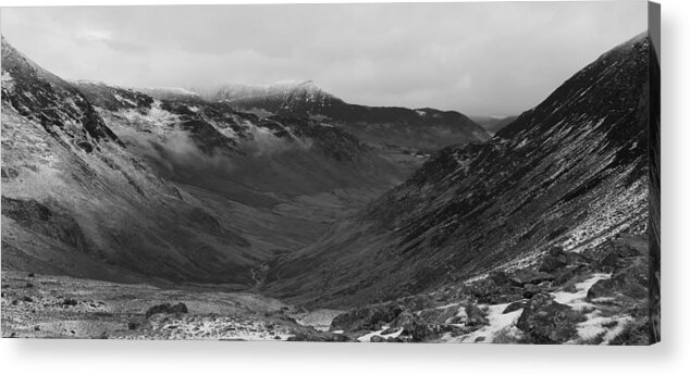 Nature Acrylic Print featuring the photograph Black and white valley by Lukasz Ryszka