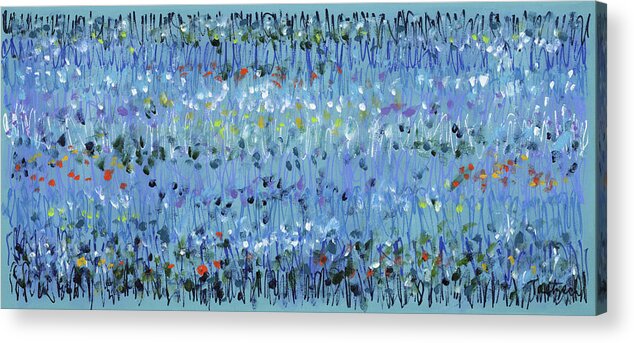 Landscape Acrylic Print featuring the painting Blue Mirage by Lynne Taetzsch