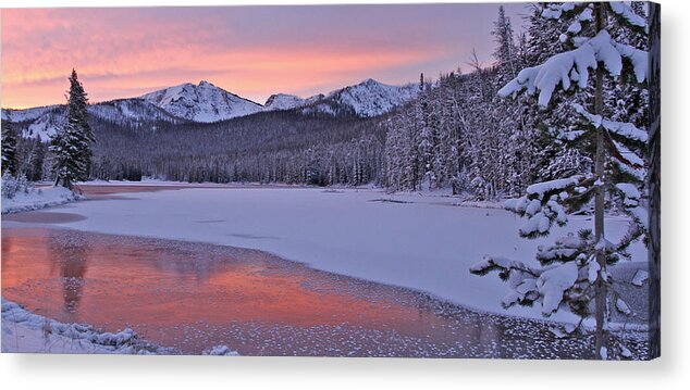 Landscape Acrylic Print featuring the photograph First Snowfall by Sandy Sisti