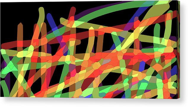 Color. Painting. Colorfied Acrylic Print featuring the digital art Framework by Joe Roache