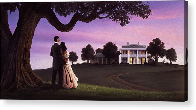 Gone With The Wind Acrylic Print featuring the painting Gone With The Wind by Jerry LoFaro