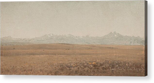 Sanford Robinson Gifford Acrylic Print featuring the painting Longs Peak Colorado by Sanford Robinson Gifford