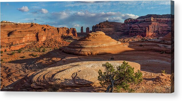 Moab Acrylic Print featuring the photograph Moab Back Country Panorama by Dan Norris