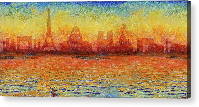 Paris Skyline Acrylic Print featuring the photograph Paris Skyline 4 by Andrew Fare