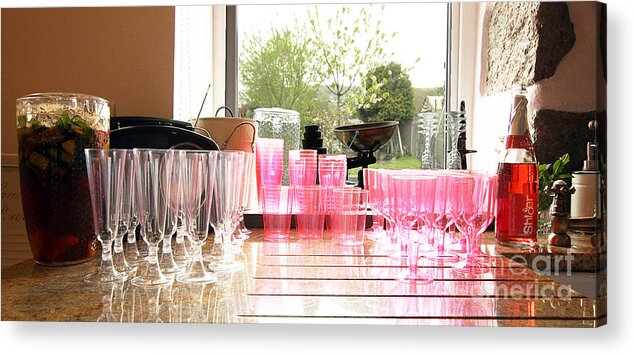 Glass Acrylic Print featuring the photograph Party Drinks by Terri Waters
