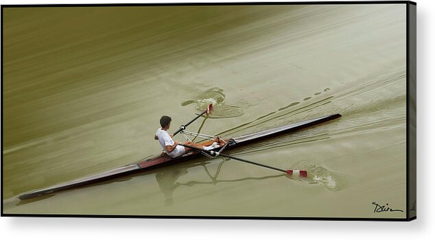 Rowing Acrylic Print featuring the photograph Picking Up Speed by Peggy Dietz