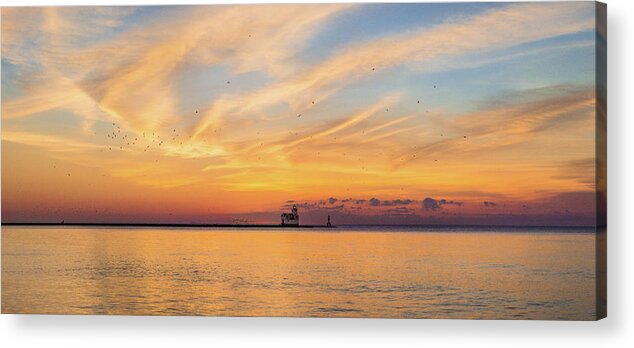 Lighthouse Acrylic Print featuring the photograph Sunrise and Splendor by Bill Pevlor