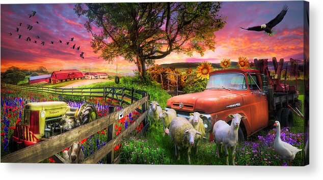 Appalachia Acrylic Print featuring the photograph The Appalachian Farm Life in Beautiful Morning Light by Debra and Dave Vanderlaan