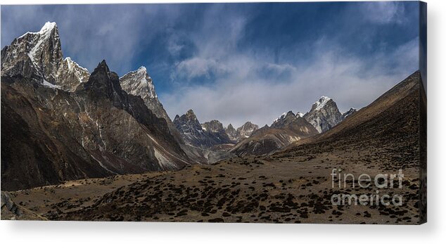 Everest Acrylic Print featuring the photograph Thokla Pass Nepal by Mike Reid
