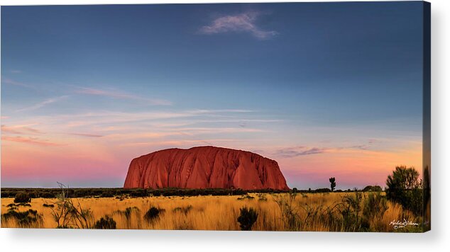 Uluru Acrylic Print featuring the photograph V I B R A N T by Andrew Dickman