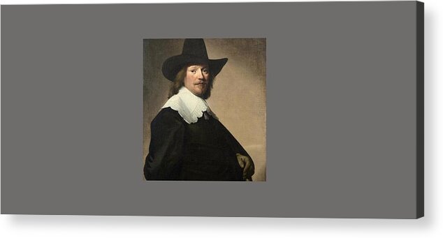 Johannes Cornelisz. Verspronck (haarlem Circa 1606-1662) Portrait Of A Gentleman Acrylic Print featuring the painting Verspronck by MotionAge Designs