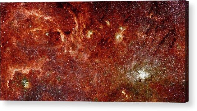 An Infrared View Of The Galaxy Acrylic Print featuring the digital art An Infrared View Of The Galaxy by Print Collection