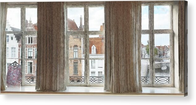 Belgium Acrylic Print featuring the photograph Bruges, The Venice Of The North... by Gilbert Claes