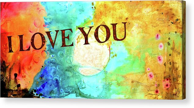 I Love You Acrylic Print featuring the painting I Love You by Ivan Guaderrama