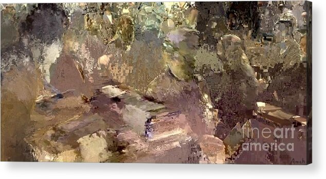 Assembly Acrylic Print featuring the painting Meeting by Archangelus Gallery