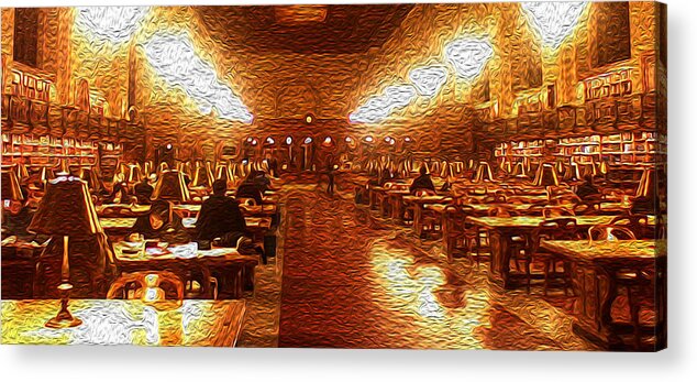  Acrylic Print featuring the digital art Reading Room by Adrian Maggio