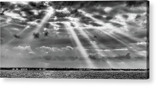 Nature Acrylic Print featuring the photograph SunBeam Breakout by Charles McCleanon
