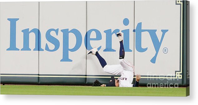People Acrylic Print featuring the photograph Khris Davis and George Springer by Bob Levey