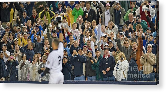 People Acrylic Print featuring the photograph Lou Gehrig and Derek Jeter by Icon Sports Wire