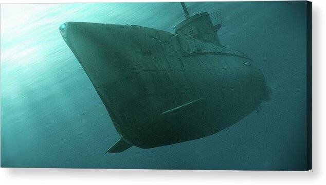 Submarine Acrylic Print featuring the digital art Art - The Submarine by Matthias Zegveld