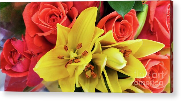 Flowers Acrylic Print featuring the photograph Bright and Happy by Dipali Shah