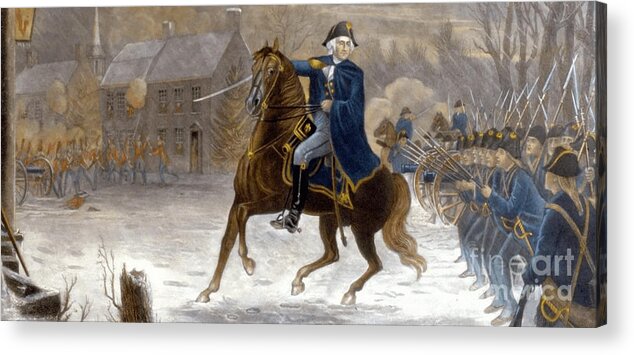 George Acrylic Print featuring the photograph George Washington Battle-of-Trenton by Action
